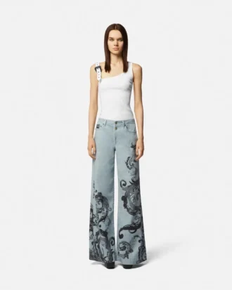 Ripp-Tanktop mit Barockschnalle