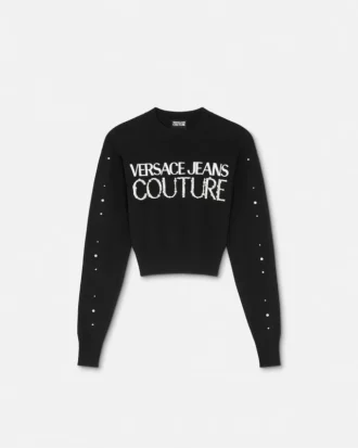 Verzierter Logo-Pullover
